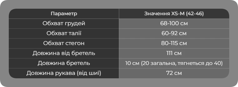 Таблица размеров Таблица размеров