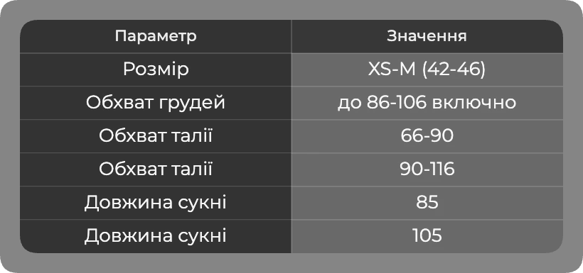 Таблица размеров Таблица размеров