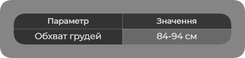 Таблиця розмірів